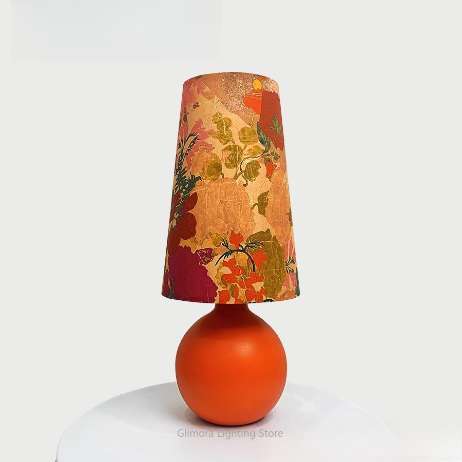 Century Textile & Sewing Supply Online Shopping - Lámpara de mesa con esfera naranja: