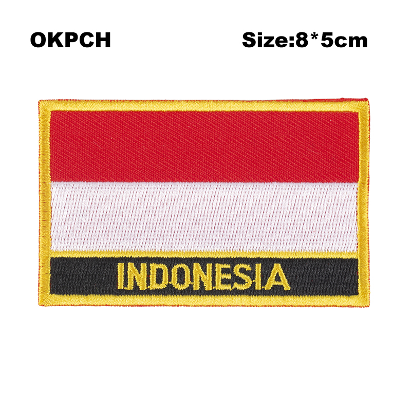 Parches bordados de bandera de - Sewing Indonesia reseña y precio