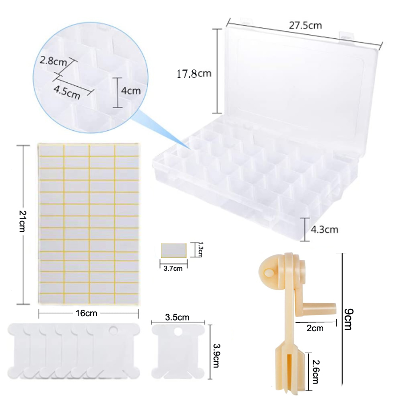 Bobinas de plástico para punto - Bobbin Organizer Box reseña y precio