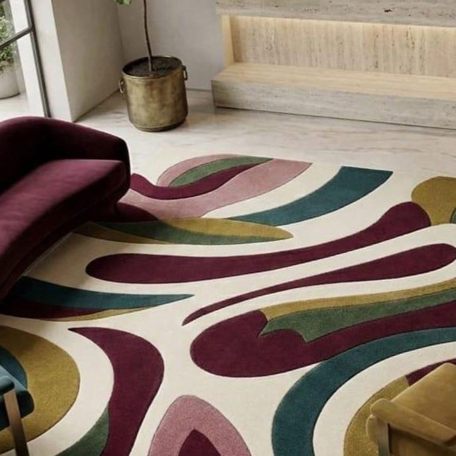 Alfombra con Patrón Abstracto, - Century Textile & Sewing Supply Online Shopping reseña y precio